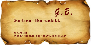 Gertner Bernadett névjegykártya