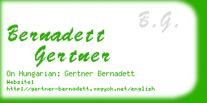 bernadett gertner business card